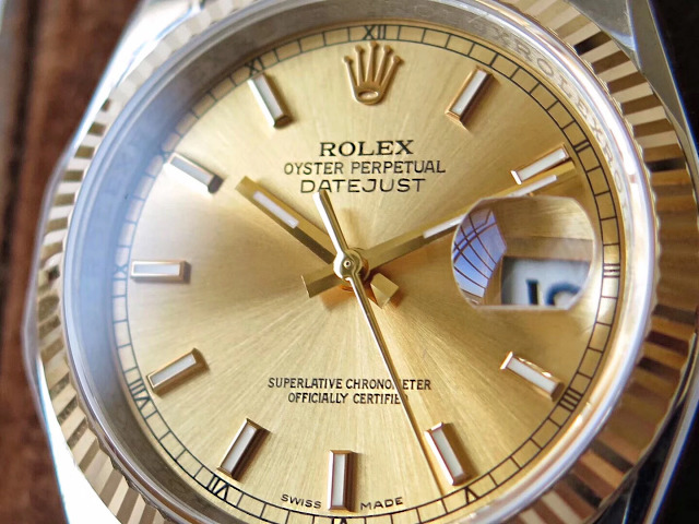 Replica Rolex 36mm Datejust Yellow Gold Dial